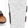 Men brown double buckle slider sandal